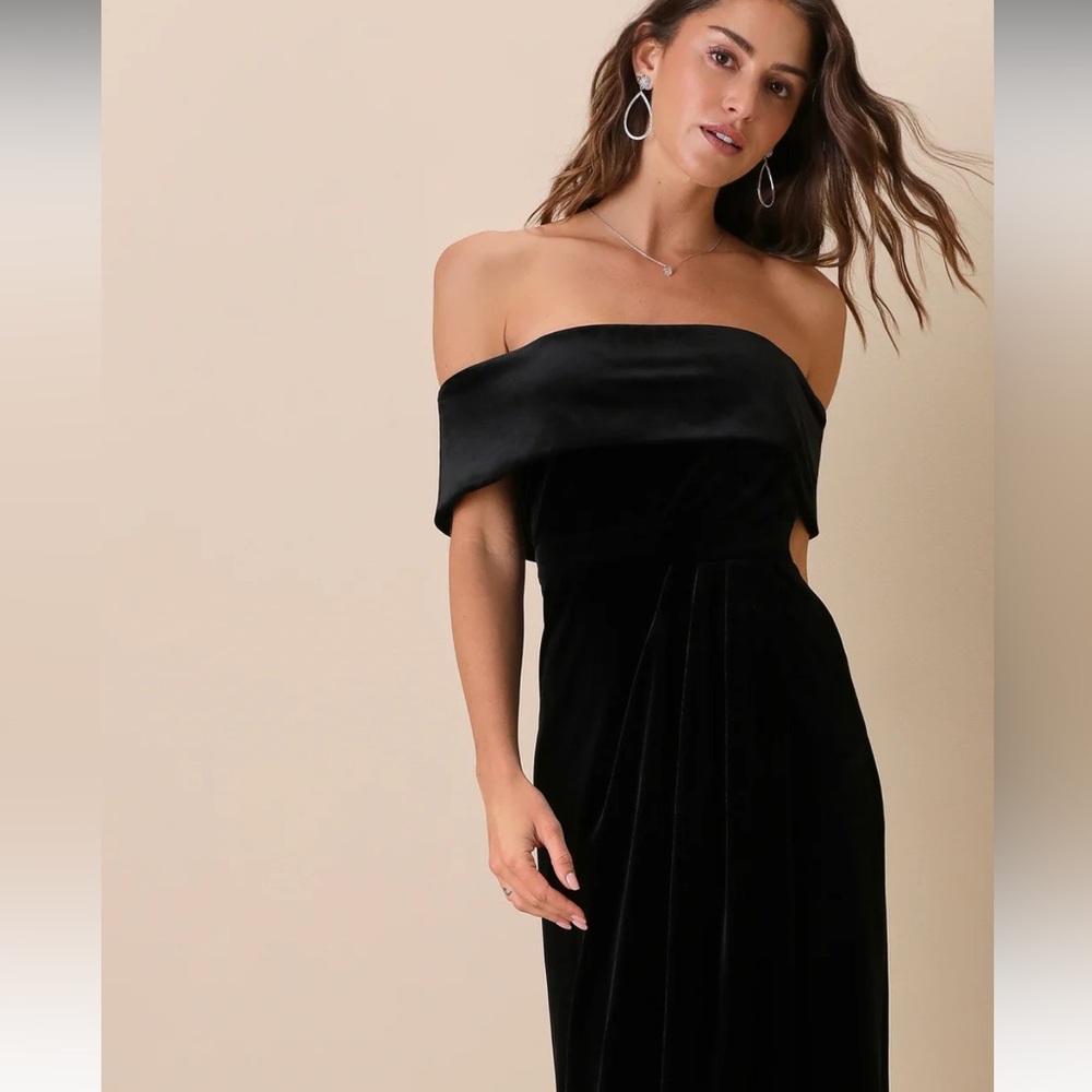 Black off the shoulder dress
